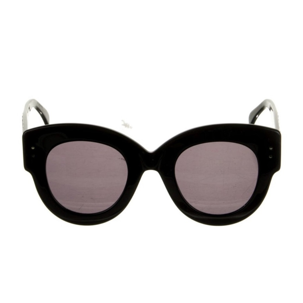 Alaia Black Cat-Eye Sunglasses with Bold Frame